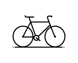 Fototapeta premium Thin Line Bike Illustration For Logo Design