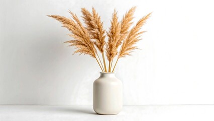 Pampas Grass in a Stylish White Vase Minimalist Home Decor