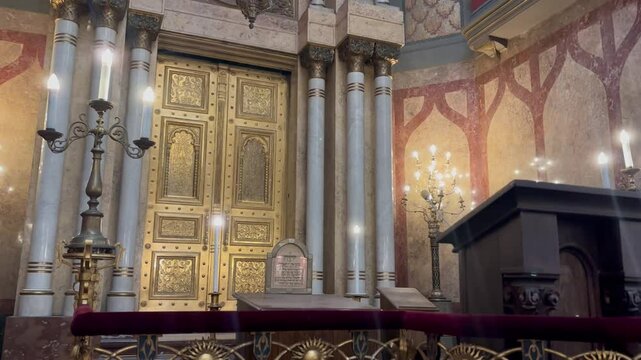 the amazing architecture of the temple the golden doors and altar 