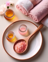 Wellness-Set mit rosa Himalayasalz