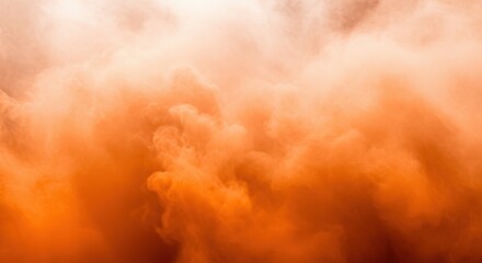 Naklejka premium Abstract orange smoke cloud with a vibrant and dynamic flow, creating a dreamy and ethereal effect, perfect for backgrounds, wallpapers, or creative designs