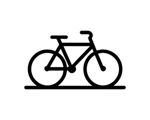 Fototapeta premium Road Bike Logo With Bold Line Style