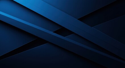 Fototapeta premium Abstract dark blue geometric background with modern design elements and overlapping lines creating a stylish and trendy pattern