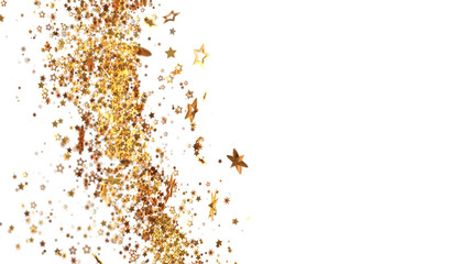 Sparkling gold stars on white. Perfect for holidays, parties, and celebrations.