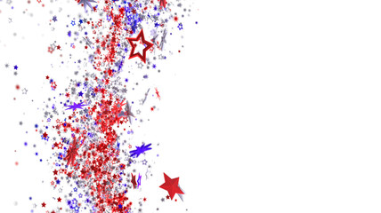Red, white, and blue star burst background perfect for Independence Day, 4th of July, or other patriotic celebrations.