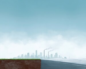 City skyline split between old and new energy light, The Great Energy Race