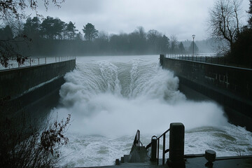 Mid-wave shot showing water power and rolling force