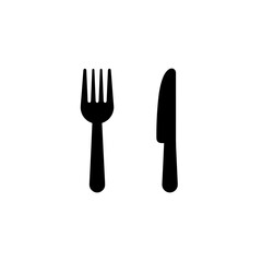Dining Cutlery Symbol, Minimalist Black Graphic, Restaurant Service Icon, Food App Interface, Menu Design