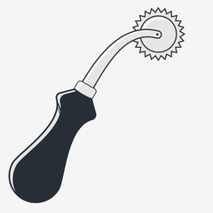Leathercraft Spacing Wheel. Overstitch Wheel tool. Vector illustration