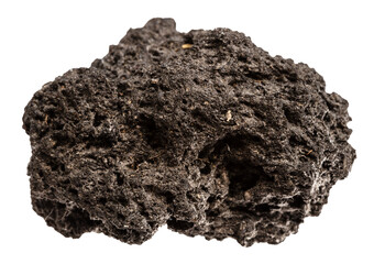 unpolished pumice mineral isolated on white