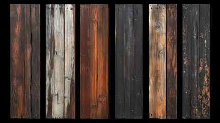 Vertical Wooden Plank Background Texture With Shades Of Brown Grey And Black