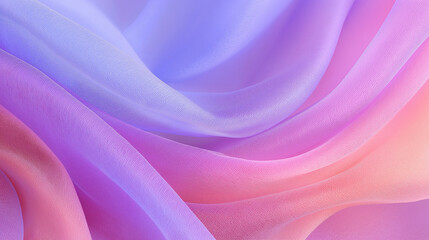 Delicate Arrangement of Pink and Purple Gauze Fabric