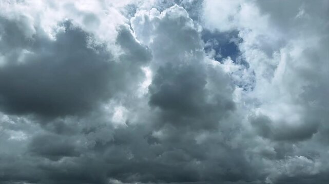Motion controlled time lapse taken of dramatic sky and bad weather with dark clouds. 5