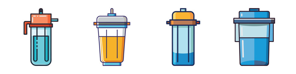 Water Filter Flat Illustration Simple Home Appliance Vector in Flat Style