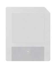 Old SD micro case on black background. Isolated card transparent mockup. Clean cover box template.