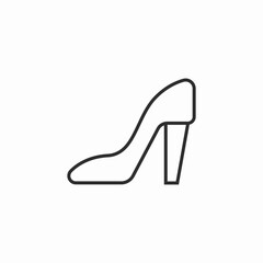 female shoes hills icon sign vector