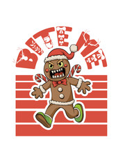 Christmas Funny Monster Illustration 