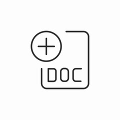 Obraz premium plus add doc file icon sign vector