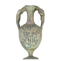 3D rendering illustration of an ancient double handled amphora