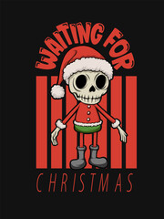 Christmas Funny Monster Illustration 