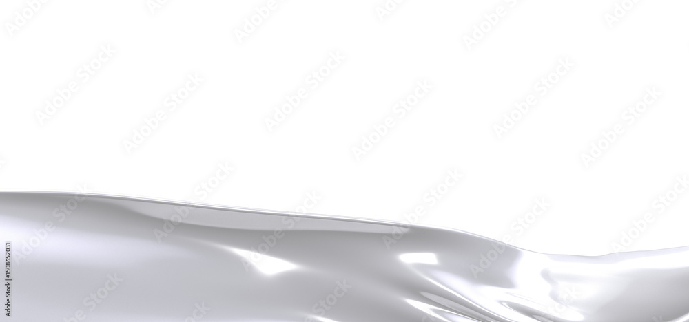 Poster a close-up image of a white fabric draped in a smooth, flowing pattern. the fabric is soft and luxur