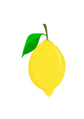 lemon with leaf