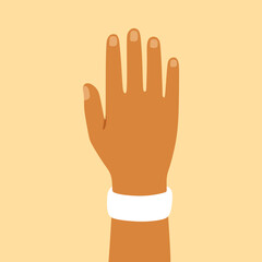 Obraz premium mockup design of hand wearing bracelet