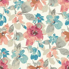 art,vintage floral pattern,watercolor effect