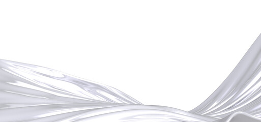A close-up image of a white fabric draped in a smooth, flowing pattern. The fabric is soft and...