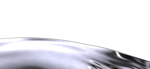 Silver Fabric Drape on White