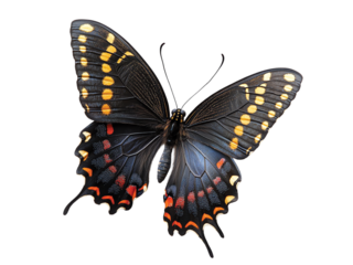 Butterfly isolated on transparent or white background, clipping path ,png 