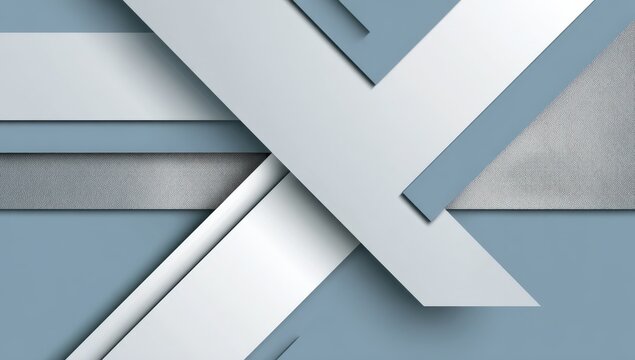 Abstract Geometric Design With Gray And Silver Colors
