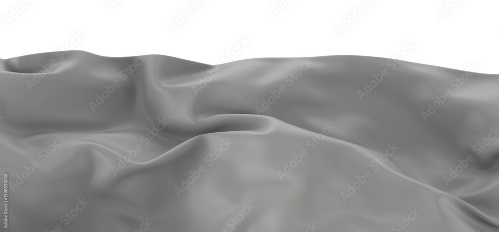 Fototapete a close-up image of a white fabric draped in a smooth, flowing pattern. the fabric is soft and luxur