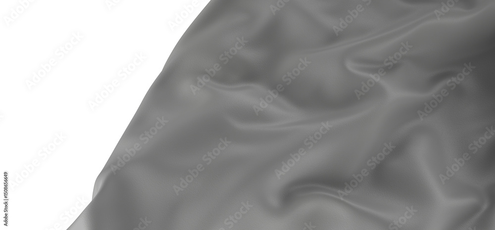 Poster a close-up image of a white fabric draped in a smooth, flowing pattern. the fabric is soft and luxur