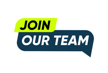 Join our team banner label sign vector design