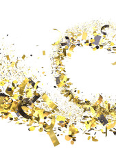 Golden Confetti Explosion