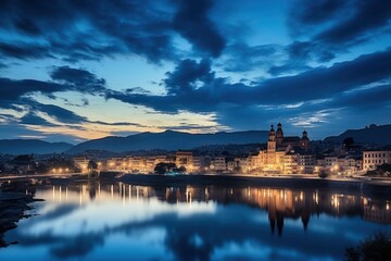 Obraz premium Landscape cityscape sky architecture.