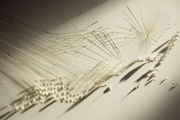 Abstract Beige Relief Design with Soft Light and Shadows