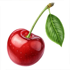 Vibrant Red Cherry Illustration Juicy, Sweet, and Delicious