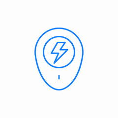 thunderbolt placeholder icon sign vector