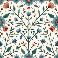 seamless pattern with flowers