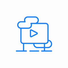Obraz premium video player icon sign vector
