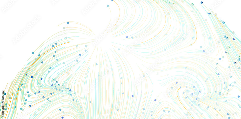 Fototapete elegant abstract background with flowing lines and scattered dots. perfect for modern designs.
