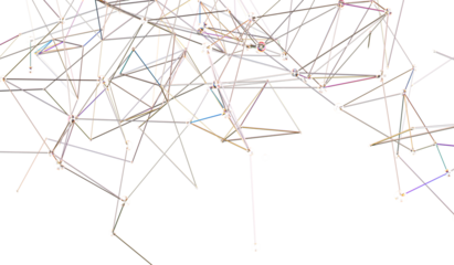Stock photo of abstract network connection. Lines and dots representing data flow, technology, and connectivity.
