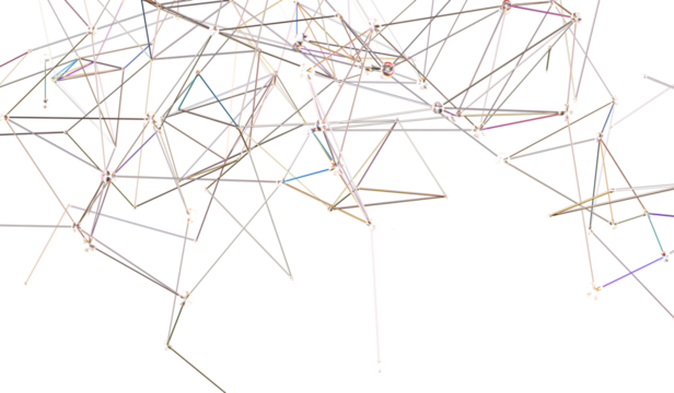 Stock photo of abstract network connection. Lines and dots representing data flow, technology, and connectivity.