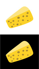 cheese on white background silhouette 