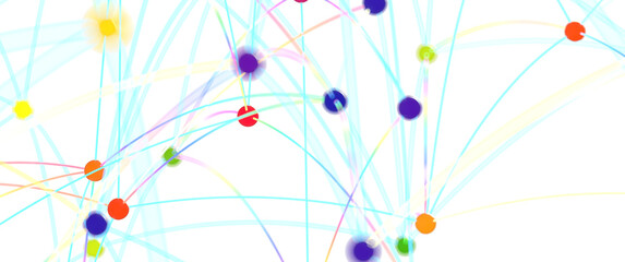 Abstract Colorful Network Connection