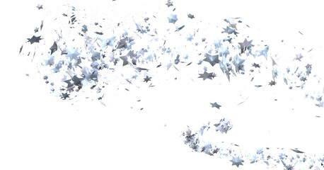 Starry Christmas Cascade: Radiant 3D Illustration Showcasing Falling Holiday Starlight Streams