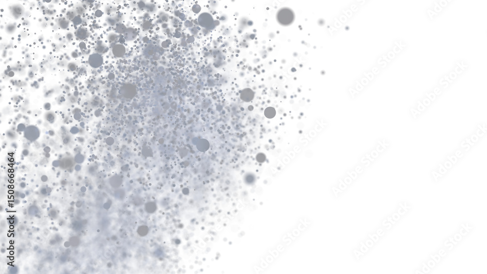 Aufkleber Abstract background image of gray particles bursting. Perfect for design projects needing a modern, clean aesthetic.