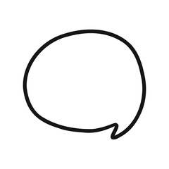 chat bubble icon sketch line art